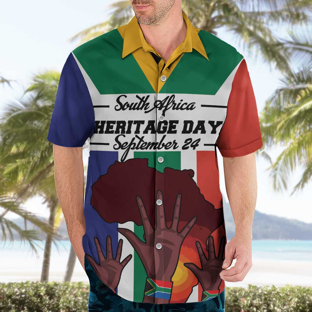 Personalized South Africa Heritage Day Hawaiian Shirt Flag Style - Wonder Print Shop