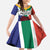 Personalized South Africa Heritage Day Kid Short Sleeve Dress Flag Style - Wonder Print Shop
