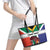 Personalized South Africa Heritage Day Leather Tote Bag Flag Style - Wonder Print Shop