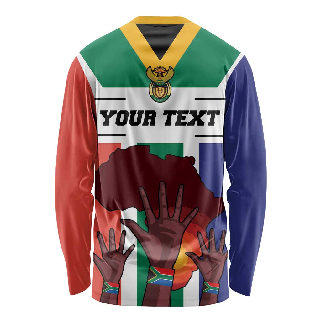 Personalized South Africa Heritage Day Long Sleeve Shirt Flag Style - Wonder Print Shop