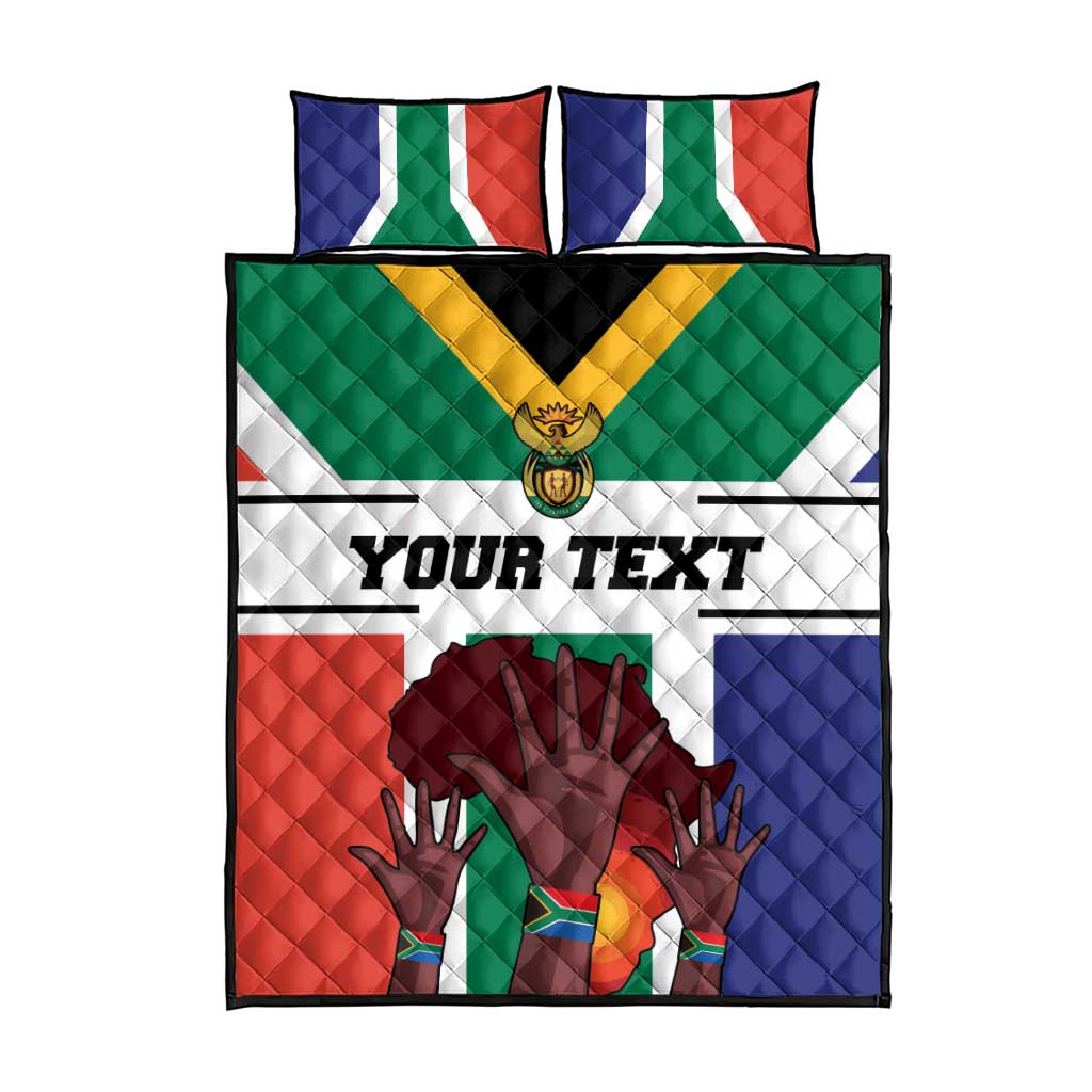 Personalized South Africa Heritage Day Quilt Bed Set Flag Style - Wonder Print Shop