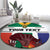 Personalized South Africa Heritage Day Round Carpet Flag Style