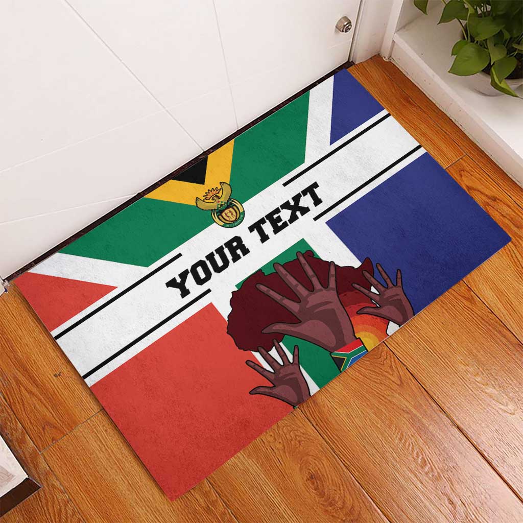 Personalized South Africa Heritage Day Rubber Doormat Flag Style - Wonder Print Shop