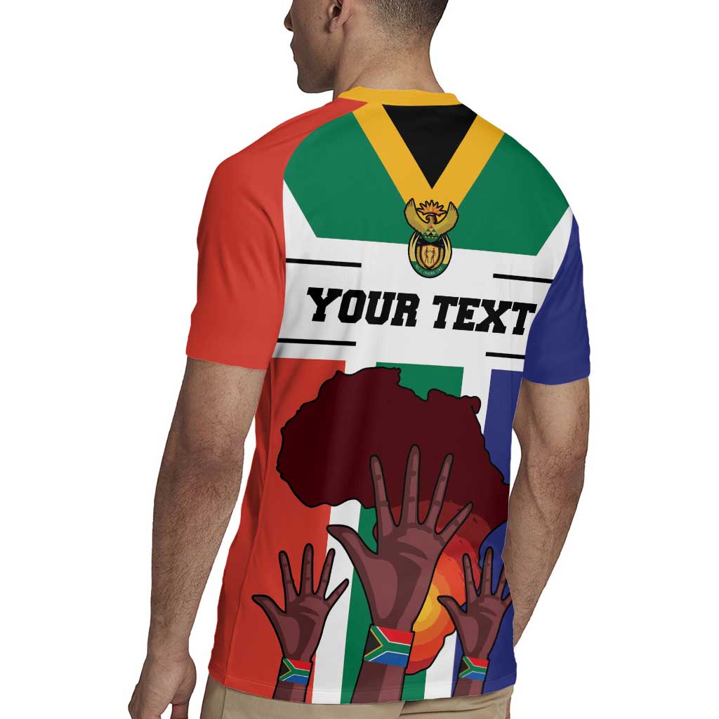 Personalized South Africa Heritage Day Rugby Jersey Flag Style - Wonder Print Shop