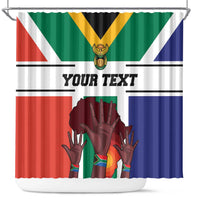 Personalized South Africa Heritage Day Shower Curtain Flag Style