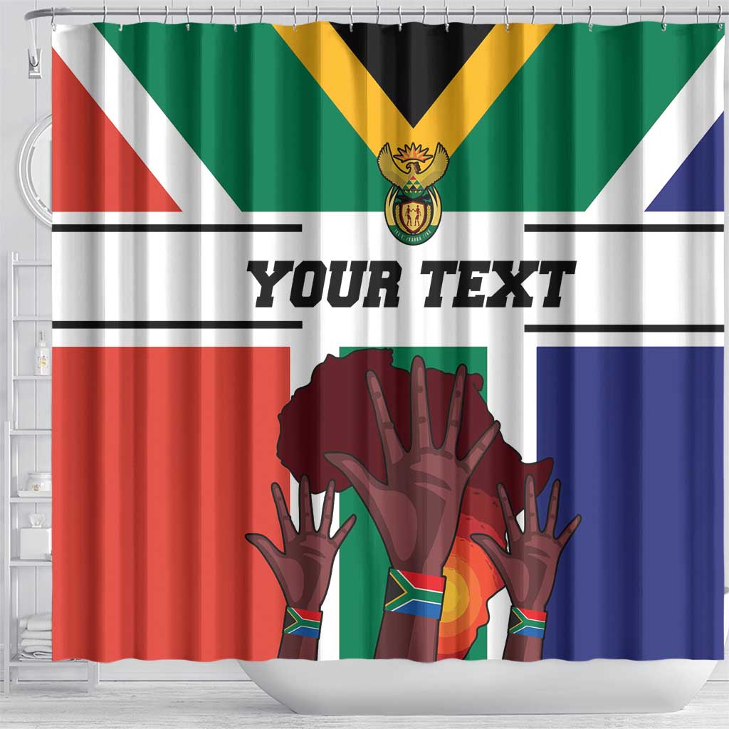 Personalized South Africa Heritage Day Shower Curtain Flag Style