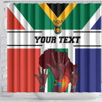 Personalized South Africa Heritage Day Shower Curtain Flag Style