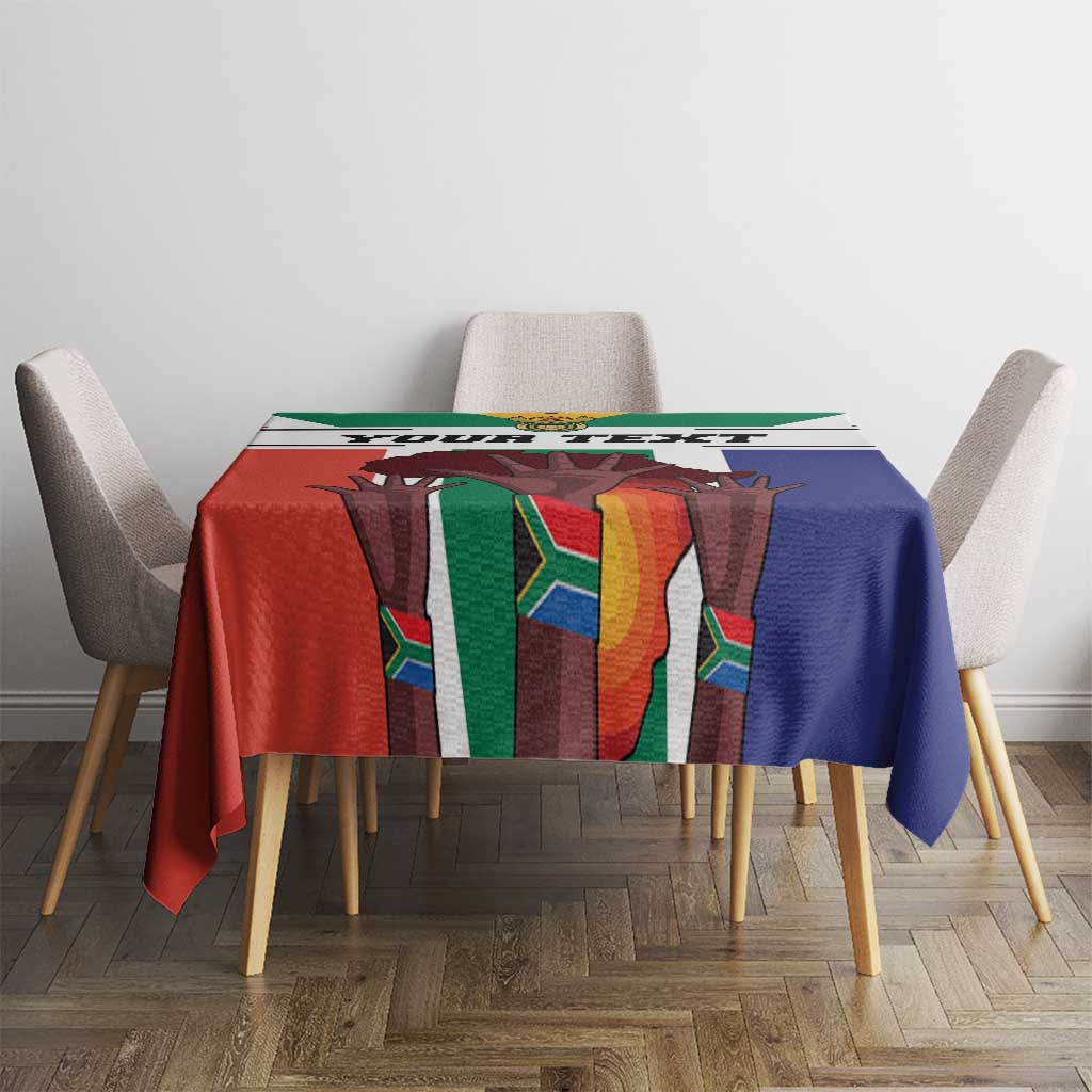 Personalized South Africa Heritage Day Tablecloth Flag Style - Wonder Print Shop
