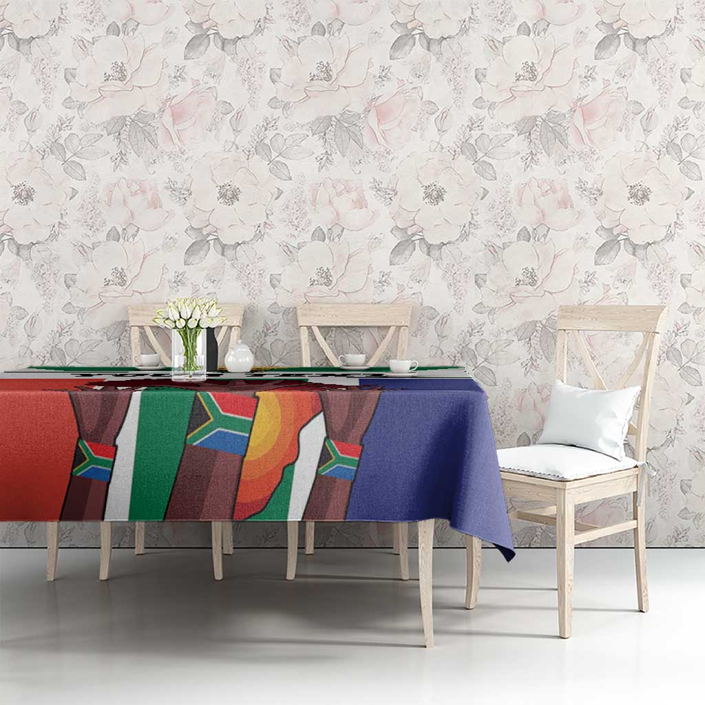 Personalized South Africa Heritage Day Tablecloth Flag Style - Wonder Print Shop