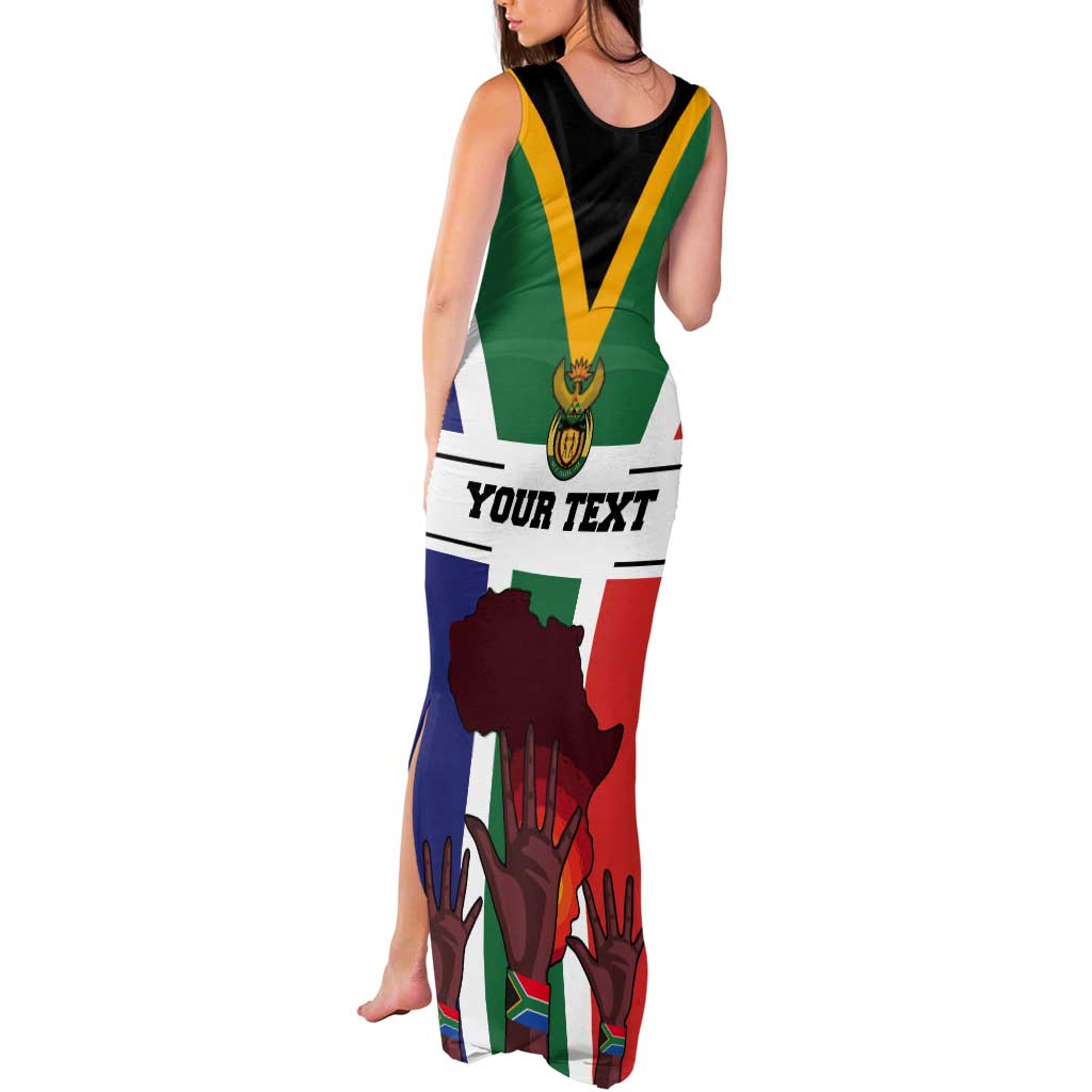 Personalized South Africa Heritage Day Tank Maxi Dress Flag Style - Wonder Print Shop