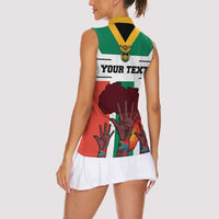 Personalized South Africa Heritage Day Women Sleeveless Polo Shirt Flag Style - Wonder Print Shop