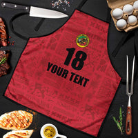 Custom Saint Kitts And Nevis Football Apron Sugar Boyz Red Version - Wonder Print Shop