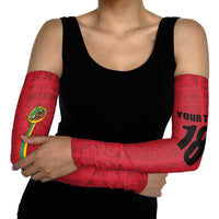 Custom Saint Kitts And Nevis Football Arm Sleeves Sugar Boyz Red Version - Wonder Print Shop