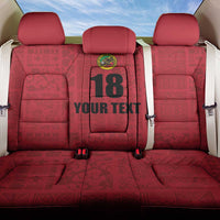 Custom Saint Kitts And Nevis Football Back Car Seat Cover Sugar Boyz Red Version - Wonder Print Shop