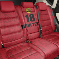 Custom Saint Kitts And Nevis Football Back Car Seat Cover Sugar Boyz Red Version - Wonder Print Shop