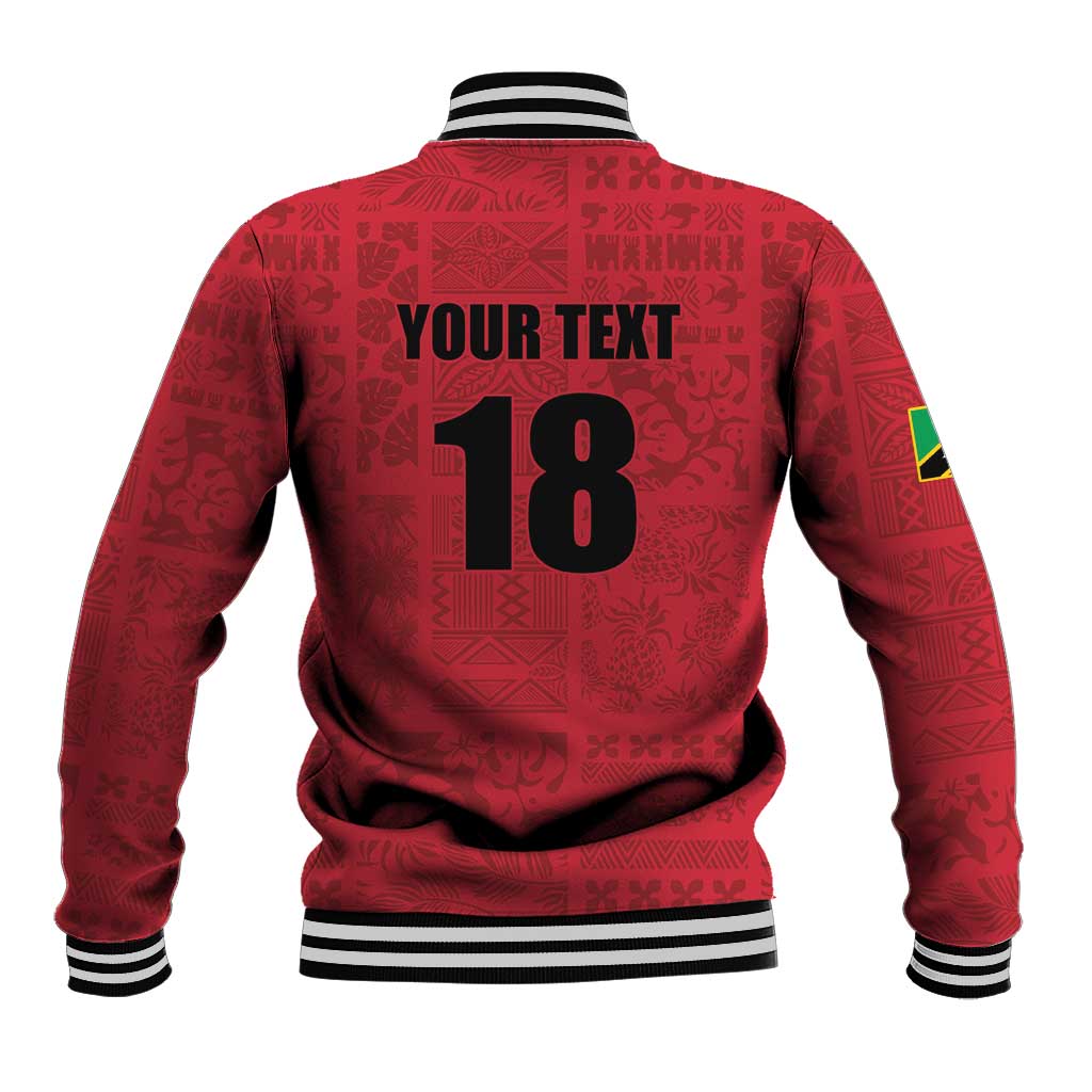 Custom Saint Kitts And Nevis Football Baseball Jacket Sugar Boyz Red Version - Wonder Print Shop