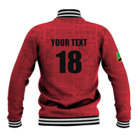 Custom Saint Kitts And Nevis Football Baseball Jacket Sugar Boyz Red Version - Wonder Print Shop