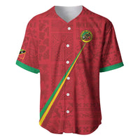 Custom Saint Kitts And Nevis Football Baseball Jersey Sugar Boyz Red Version - Wonder Print Shop