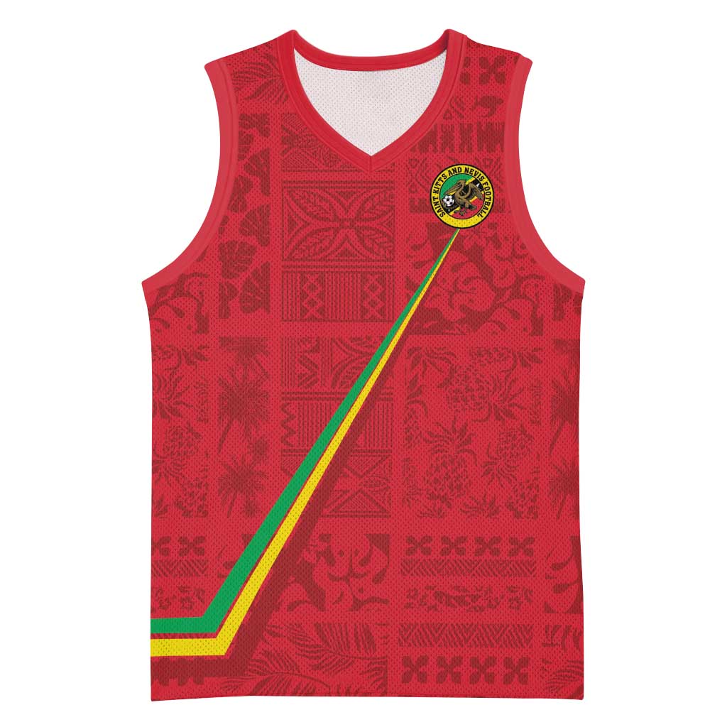 Custom Saint Kitts And Nevis Football Basketball Jersey Sugar Boyz Red Version - Wonder Print Shop