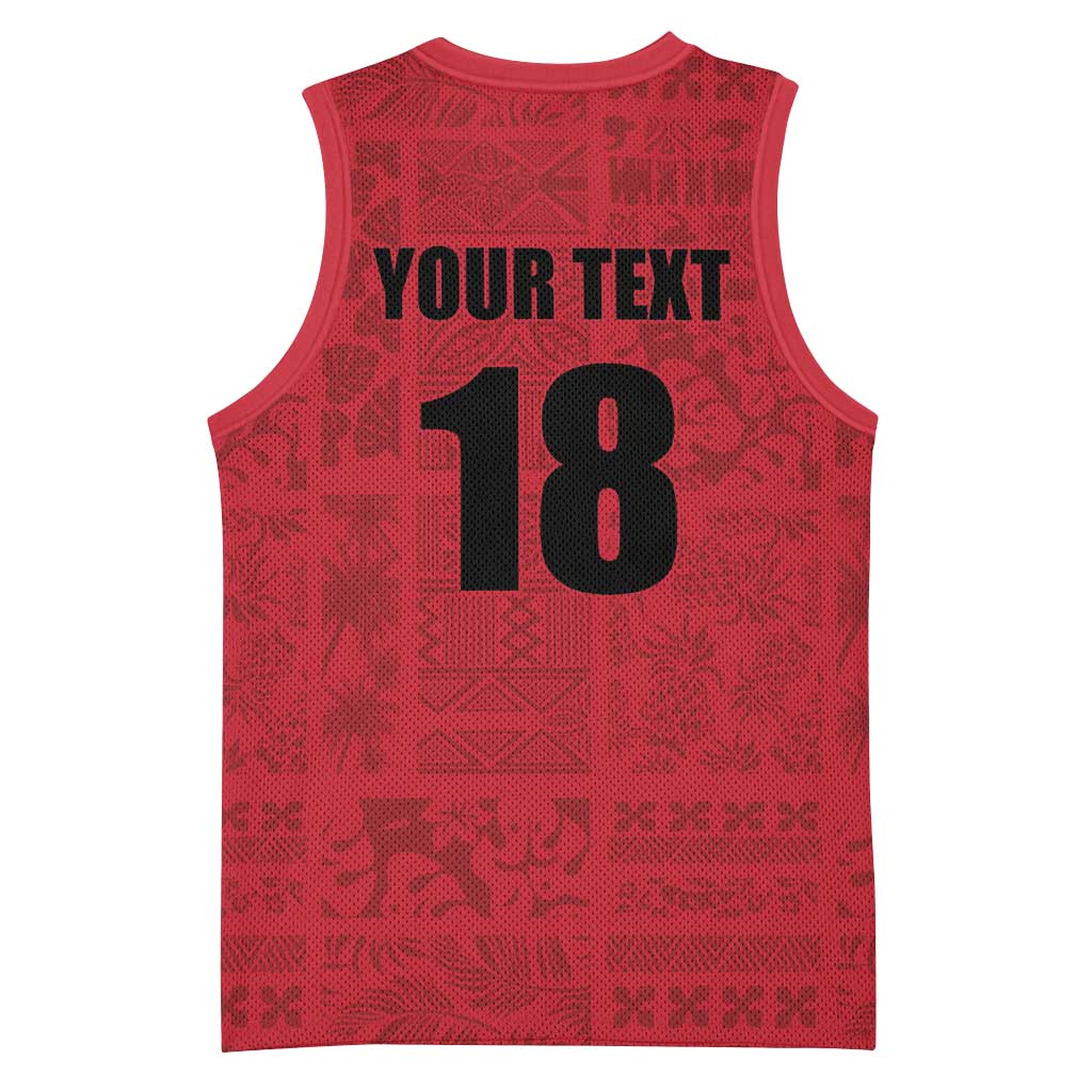 Custom Saint Kitts And Nevis Football Basketball Jersey Sugar Boyz Red Version - Wonder Print Shop