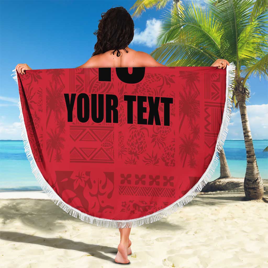 Custom Saint Kitts And Nevis Football Beach Blanket Sugar Boyz Red Version - Wonder Print Shop