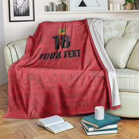 Custom Saint Kitts And Nevis Football Blanket Sugar Boyz Red Version - Wonder Print Shop