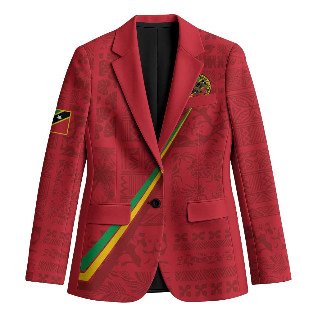 Custom Saint Kitts And Nevis Football Blazer Sugar Boyz Red Version - Wonder Print Shop