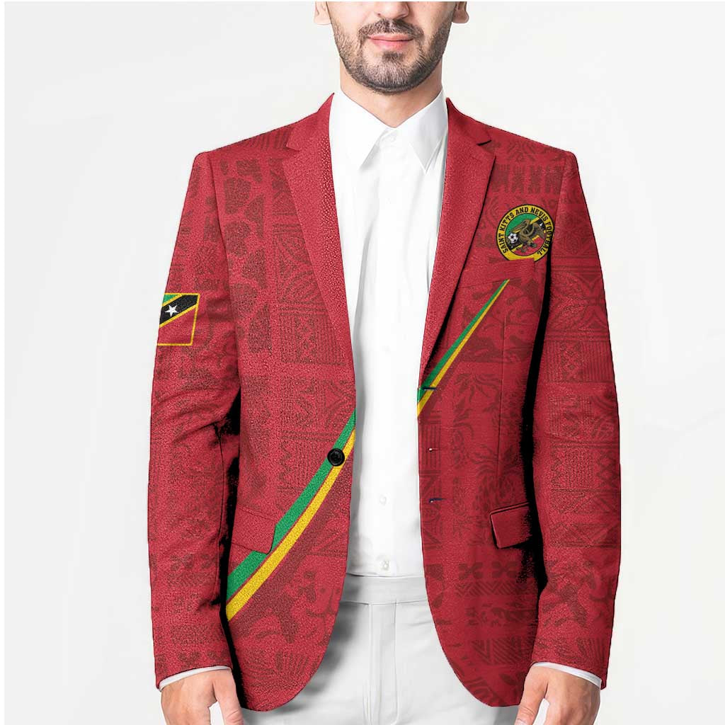 Custom Saint Kitts And Nevis Football Blazer Sugar Boyz Red Version - Wonder Print Shop