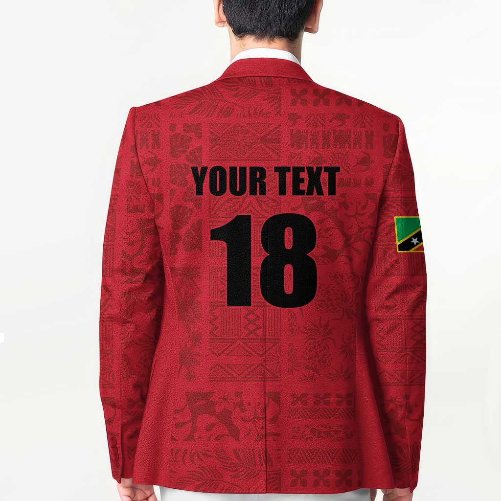 Custom Saint Kitts And Nevis Football Blazer Sugar Boyz Red Version - Wonder Print Shop