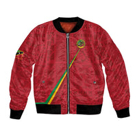 Custom Saint Kitts And Nevis Football Bomber Jacket Sugar Boyz Red Version - Wonder Print Shop