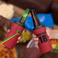 Custom Saint Kitts And Nevis Football 4 in 1 Can Cooler Tumbler Sugar Boyz Red Version - Wonder Print Shop