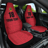 Custom Saint Kitts And Nevis Football Car Seat Cover Sugar Boyz Red Version - Wonder Print Shop