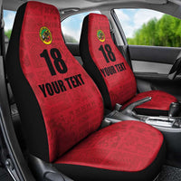 Custom Saint Kitts And Nevis Football Car Seat Cover Sugar Boyz Red Version - Wonder Print Shop