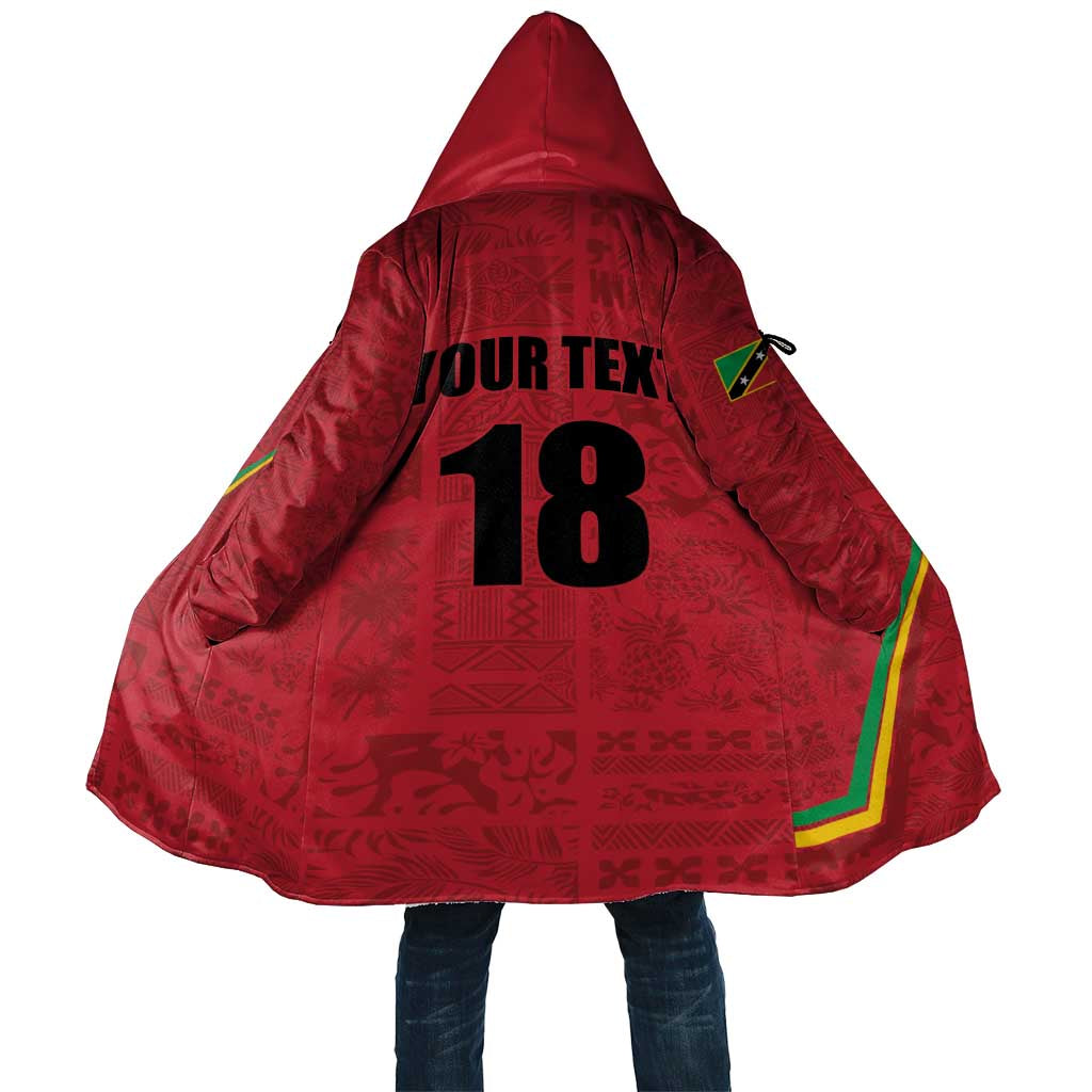 Custom Saint Kitts And Nevis Football Cloak Sugar Boyz Red Version - Wonder Print Shop