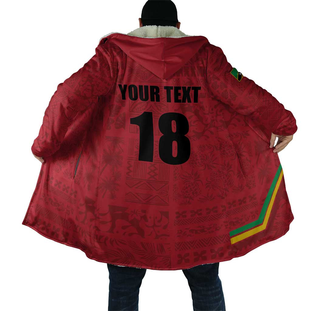 Custom Saint Kitts And Nevis Football Cloak Sugar Boyz Red Version - Wonder Print Shop