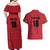 Custom Saint Kitts And Nevis Football Couples Matching Off Shoulder Maxi Dress and Hawaiian Shirt Sugar Boyz Red Version - Wonder Print Shop