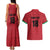 Custom Saint Kitts And Nevis Football Couples Matching Tank Maxi Dress and Hawaiian Shirt Sugar Boyz Red Version - Wonder Print Shop