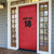 Custom Saint Kitts And Nevis Football Door Cover Sugar Boyz Red Version - Wonder Print Shop