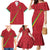 Custom Saint Kitts And Nevis Football Family Matching Mermaid Dress and Hawaiian Shirt Sugar Boyz Red Version - Wonder Print Shop