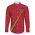 Custom Saint Kitts And Nevis Football Family Matching Off The Shoulder Long Sleeve Dress and Hawaiian Shirt Sugar Boyz Red Version - Wonder Print Shop