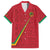 Custom Saint Kitts And Nevis Football Family Matching Off Shoulder Maxi Dress and Hawaiian Shirt Sugar Boyz Red Version - Wonder Print Shop