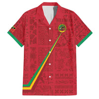 Custom Saint Kitts And Nevis Football Family Matching Puletasi and Hawaiian Shirt Sugar Boyz Red Version - Wonder Print Shop