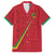 Custom Saint Kitts And Nevis Football Family Matching Short Sleeve Bodycon Dress and Hawaiian Shirt Sugar Boyz Red Version - Wonder Print Shop
