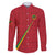 Custom Saint Kitts And Nevis Football Family Matching Short Sleeve Bodycon Dress and Hawaiian Shirt Sugar Boyz Red Version - Wonder Print Shop