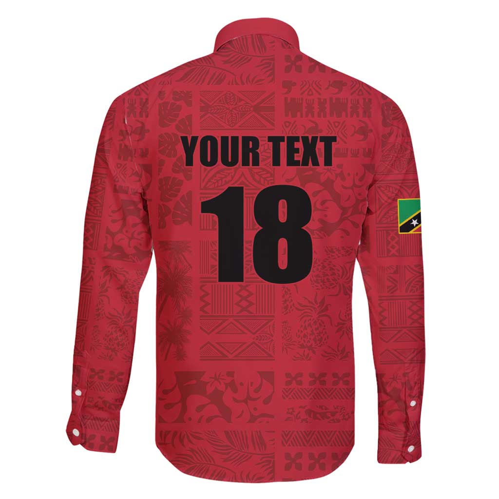 Custom Saint Kitts And Nevis Football Family Matching Tank Maxi Dress and Hawaiian Shirt Sugar Boyz Red Version - Wonder Print Shop