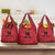 Custom Saint Kitts And Nevis Football Grocery Bag Sugar Boyz Red Version - Wonder Print Shop