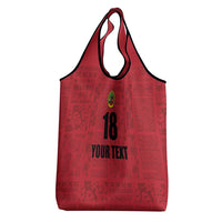 Custom Saint Kitts And Nevis Football Grocery Bag Sugar Boyz Red Version - Wonder Print Shop