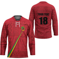 Custom Saint Kitts And Nevis Football Hockey Jersey Sugar Boyz Red Version - Wonder Print Shop