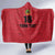 Custom Saint Kitts And Nevis Football Hooded Blanket Sugar Boyz Red Version - Wonder Print Shop