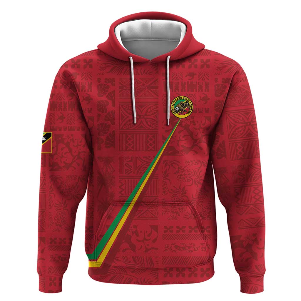 Custom Saint Kitts And Nevis Football Hoodie Sugar Boyz Red Version - Wonder Print Shop